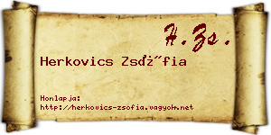 Herkovics Zsófia névjegykártya